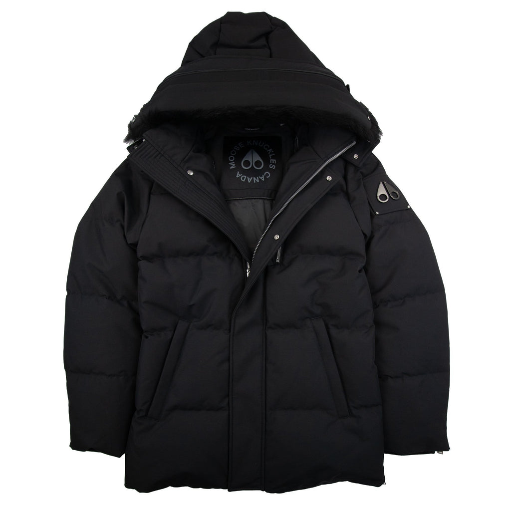 Moose Knuckles Cloud Shearling 3q Jacket Blk W/blk 305