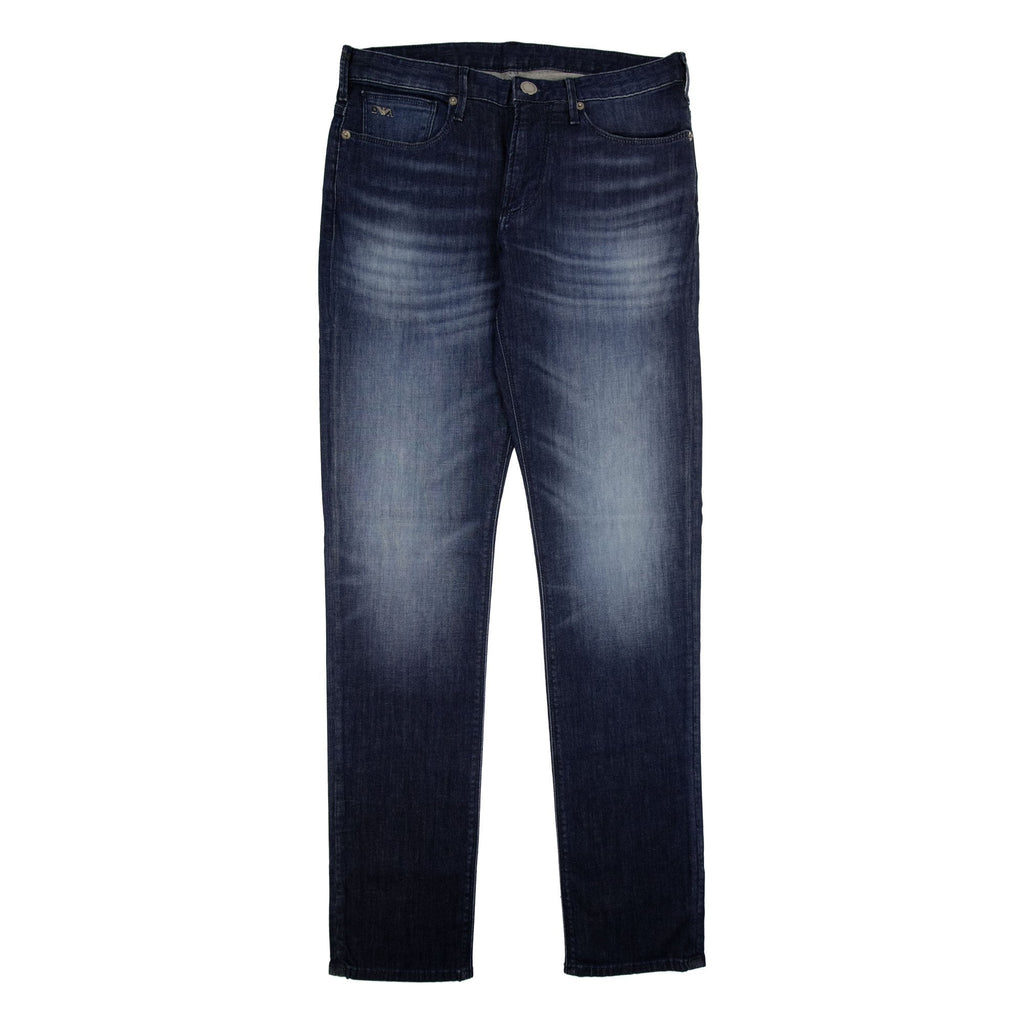 Emporio Armani J06 5 Pocket Washed Jeans Denim Blue 0942