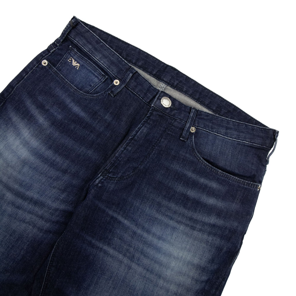 Emporio Armani J06 5 Pocket Washed Jeans Denim Blue 0942