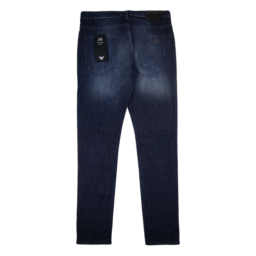 Emporio Armani J06 5 Pocket Washed Jeans Denim Blue 0942