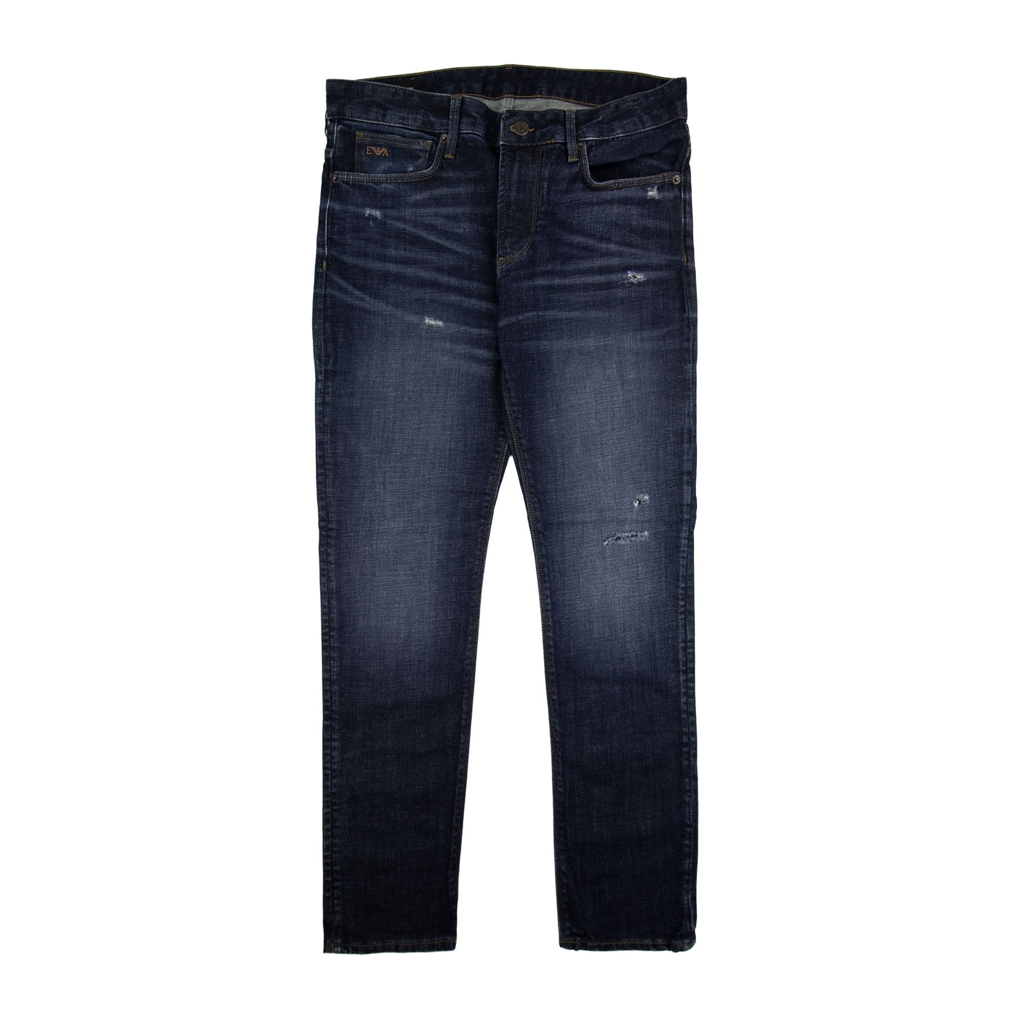 Emporio Armani J06 5 Pocket Rip Jeans Denim Blue 0941