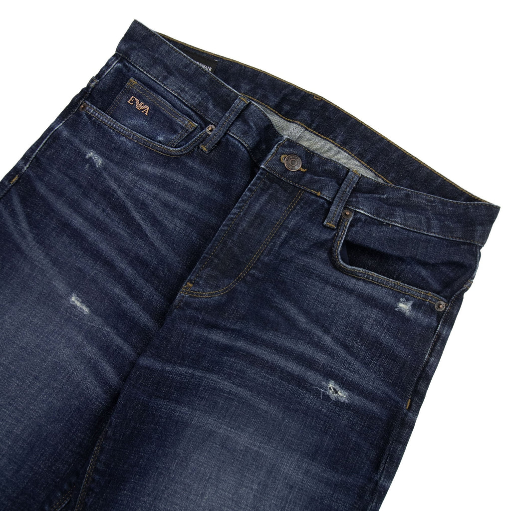 Emporio Armani J06 5 Pocket Rip Jeans Denim Blue 0941