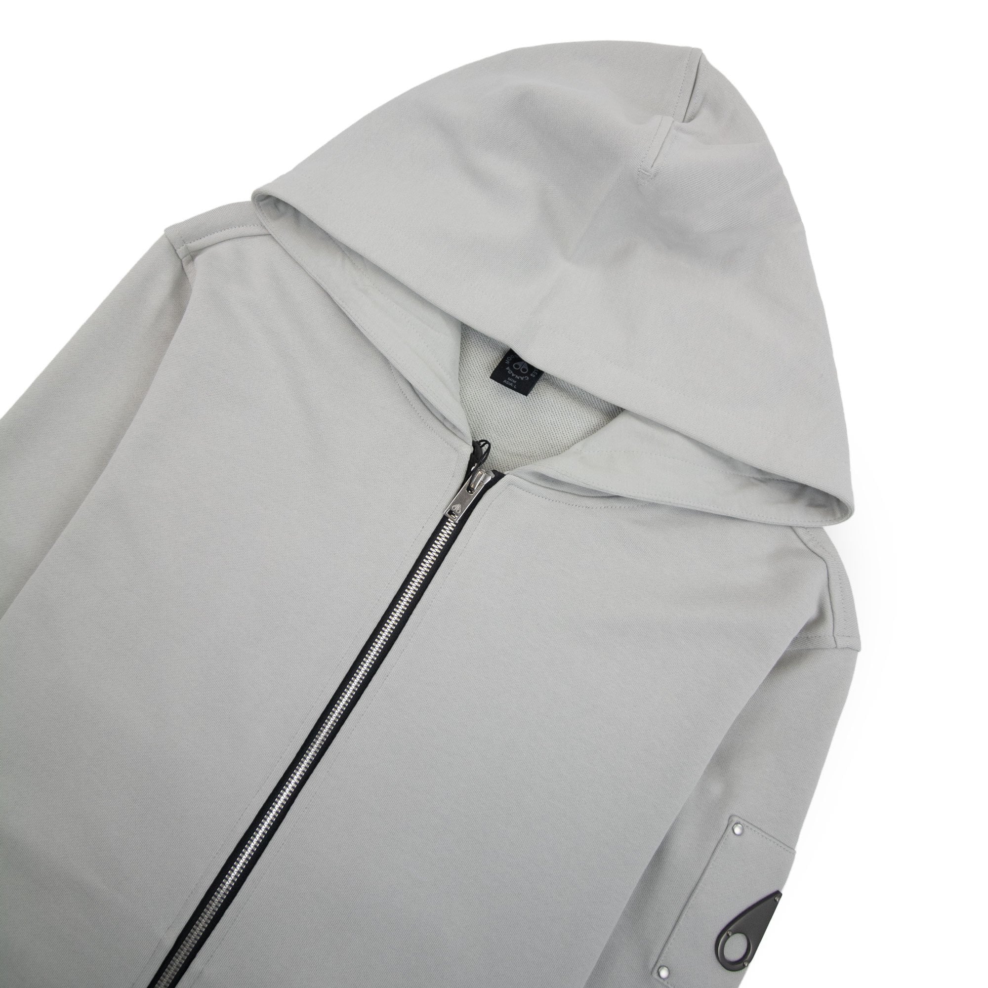 Moose Knuckles Hartsfield Zip Up Hoodie Stone 1453