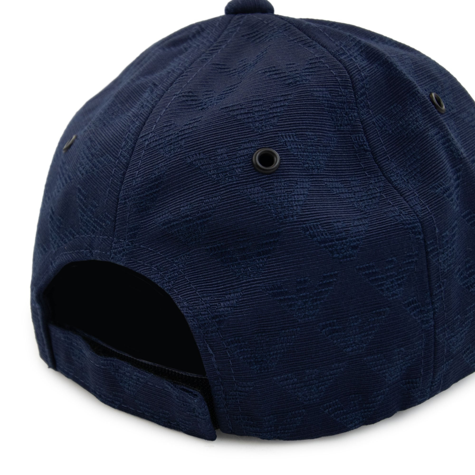 Emporio Armani Fabric Baseball Cap With Jacquard Monogram Royal Blue