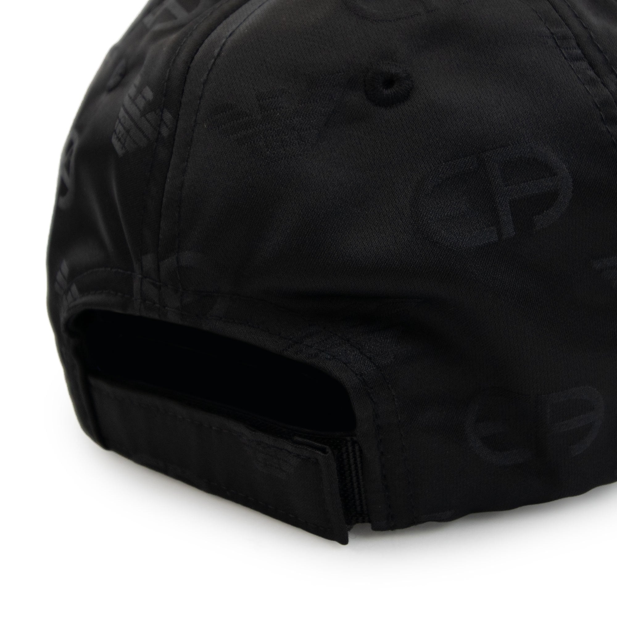 Emporio Armani Fabric Baseball Cap With Jacquard R-eacreate Logo Black