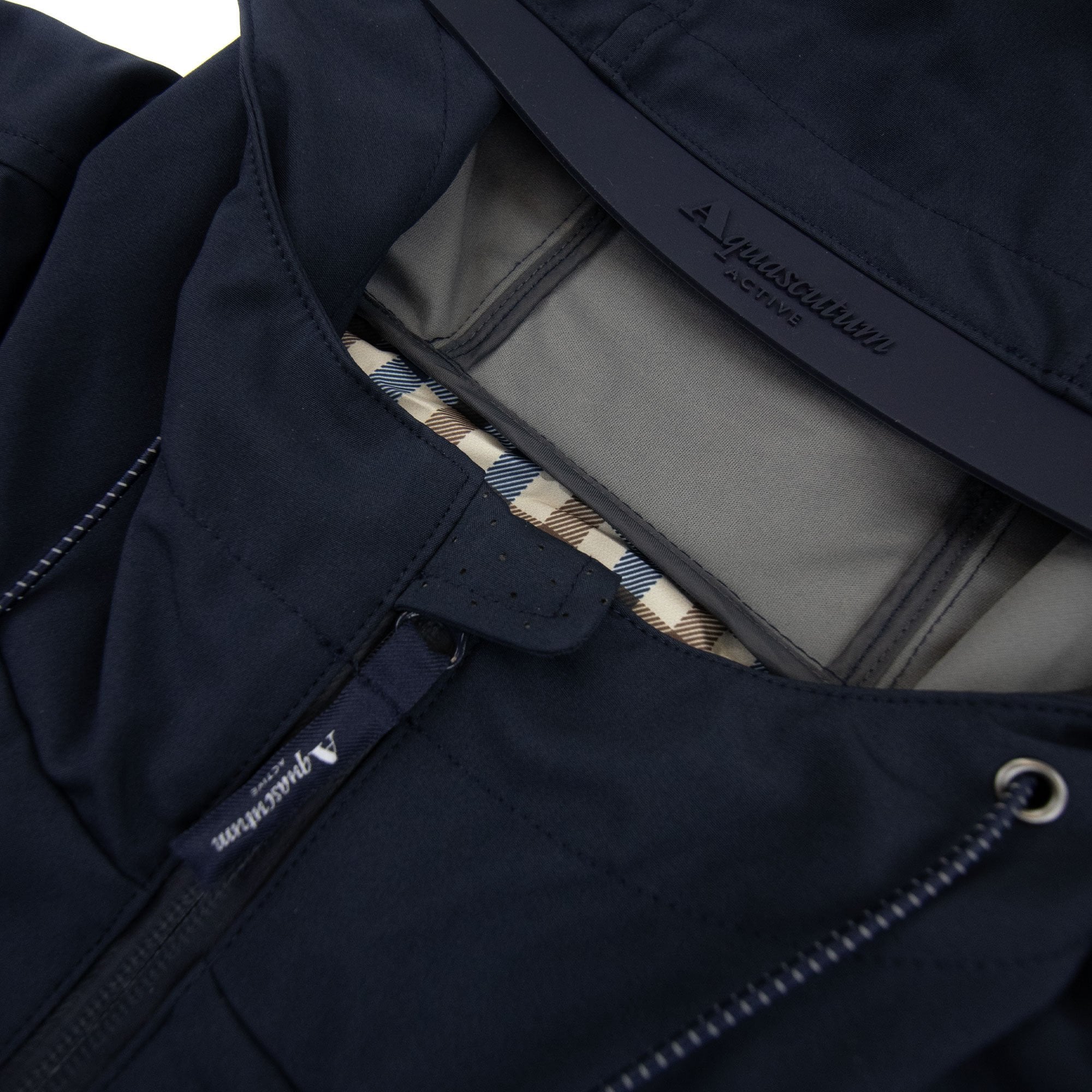 Aquascutum Shell Hybrid Hooded Jacket Navy 11
