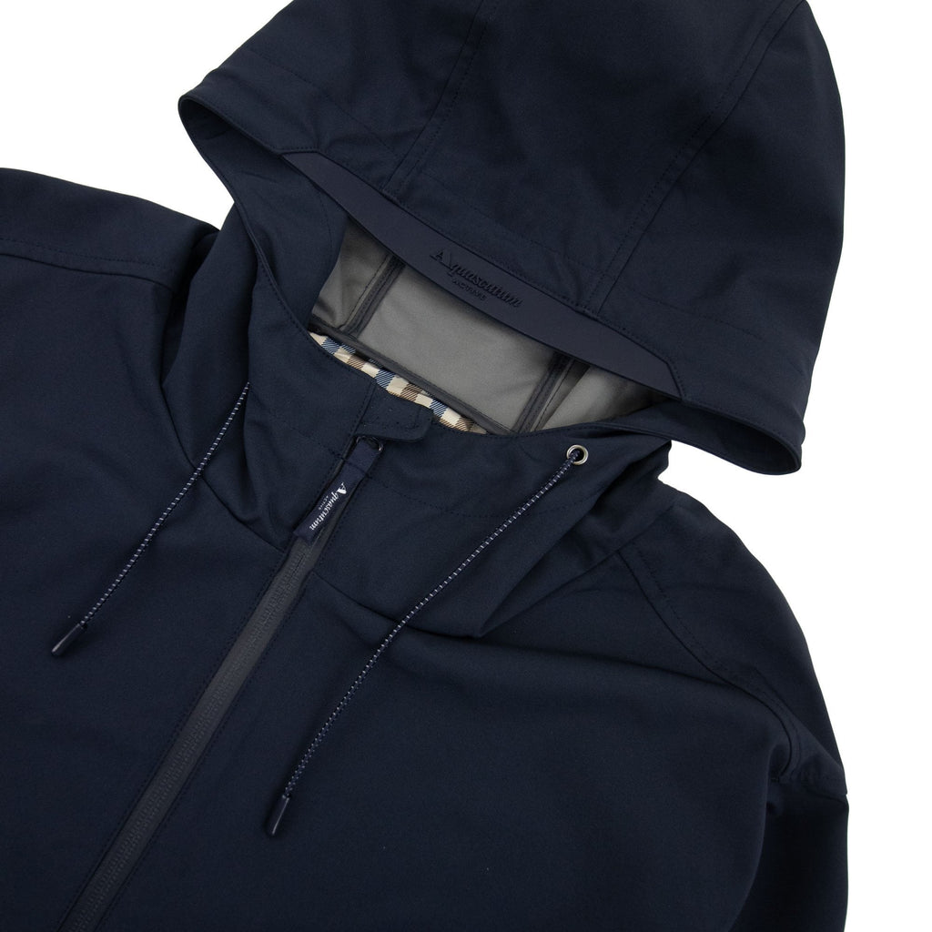 Aquascutum Shell Hybrid Hooded Jacket Navy 11