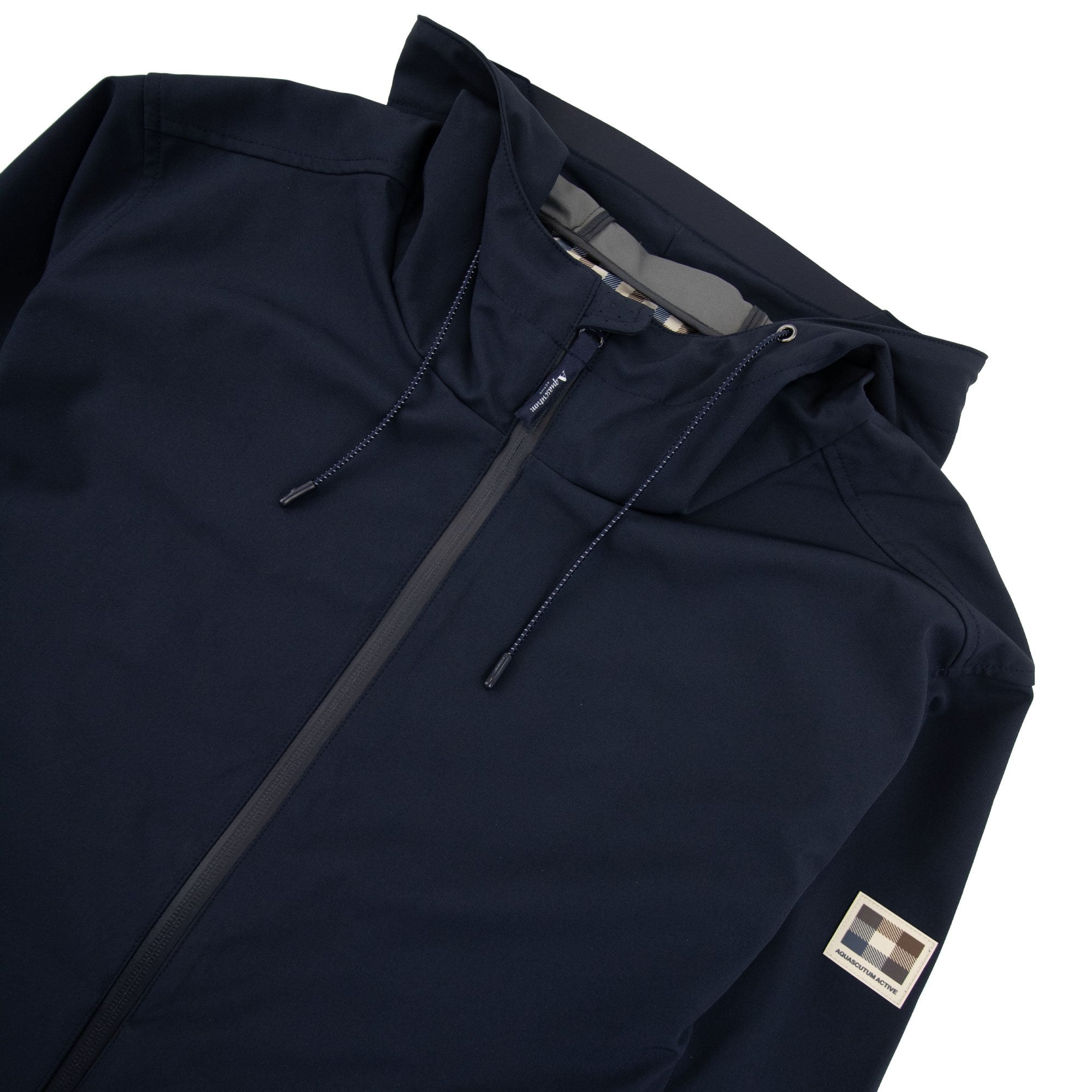 Aquascutum Shell Hybrid Hooded Jacket Navy 11