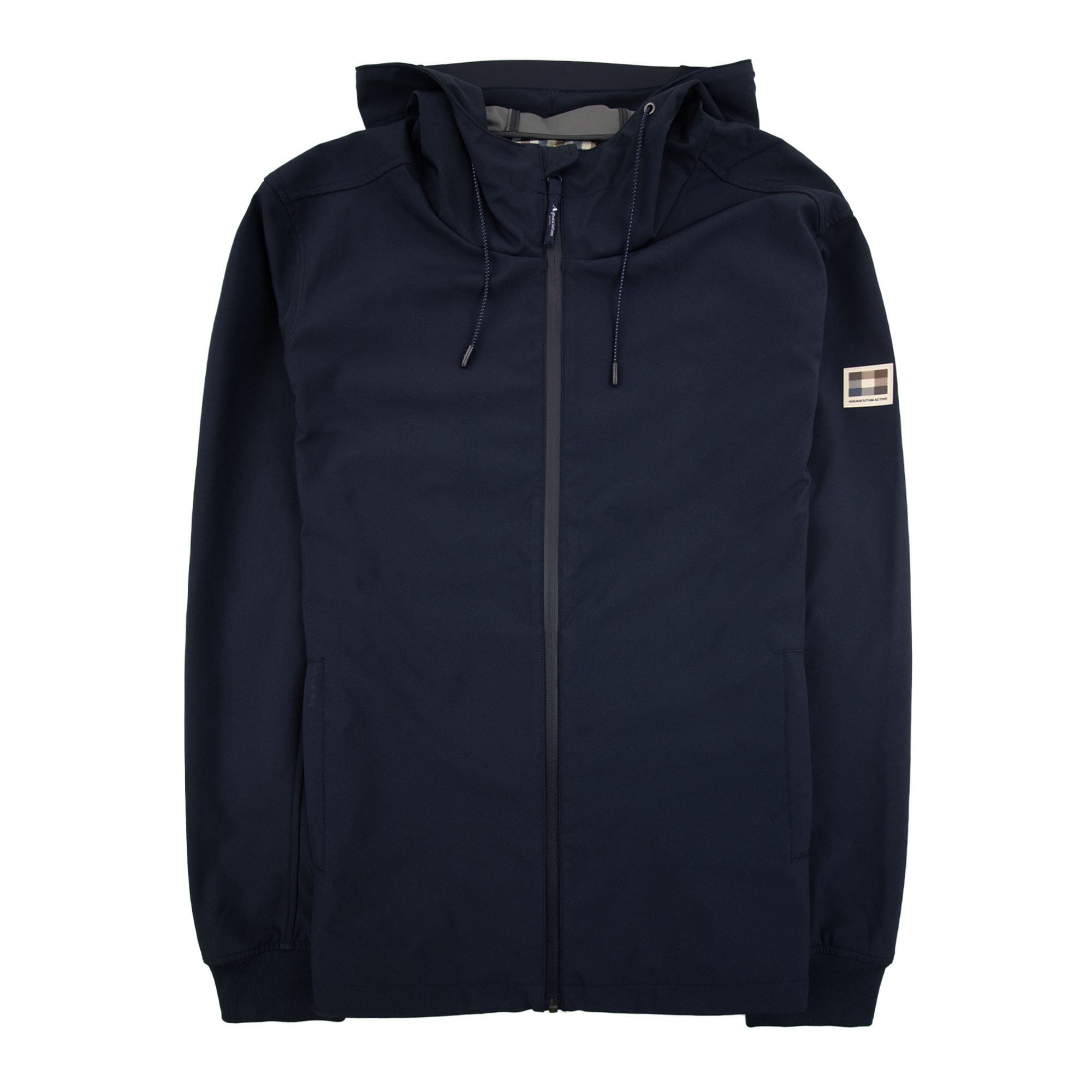 Aquascutum Shell Hybrid Hooded Jacket Navy 11