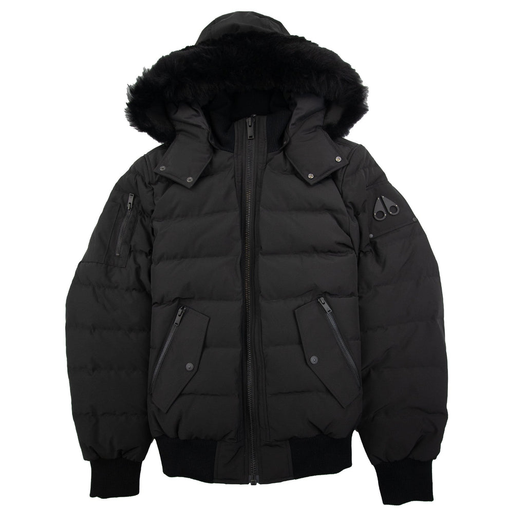 Moose Knuckles Onyx Scotchtown Shearling Bomber Jacket Blk W/blk 305