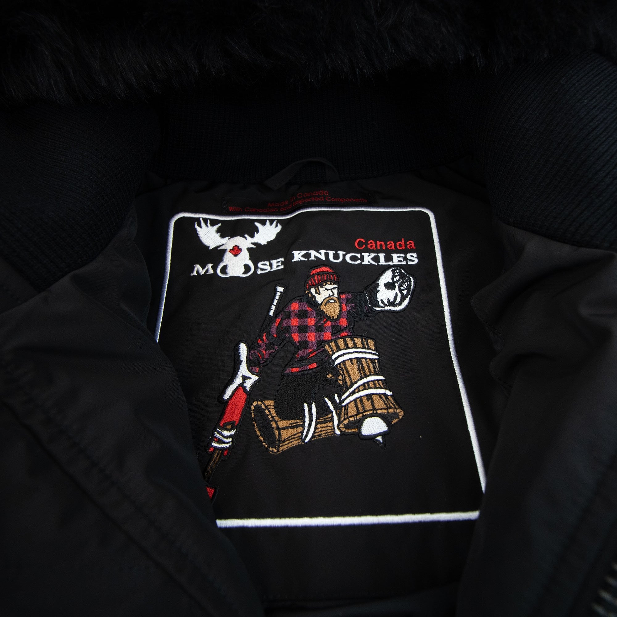 Moose Knuckles Onyx Scotchtown Shearling Bomber Jacket Blk W/blk 305