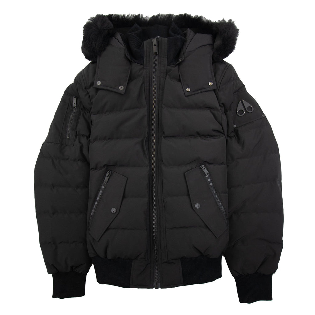 Moose Knuckles Onyx Scotchtown Shearling Bomber Jacket Blk W/blk 305