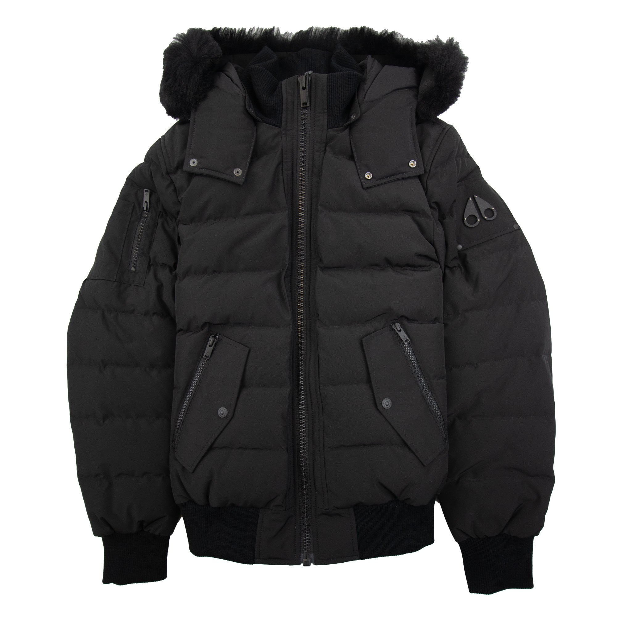 Moose Knuckles Onyx Scotchtown Shearling Bomber Jacket Blk W/blk 305