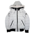 Moose Knuckles Onyx Scotchtown Shearling Bomber Jacket Grey Birch Natural 1202