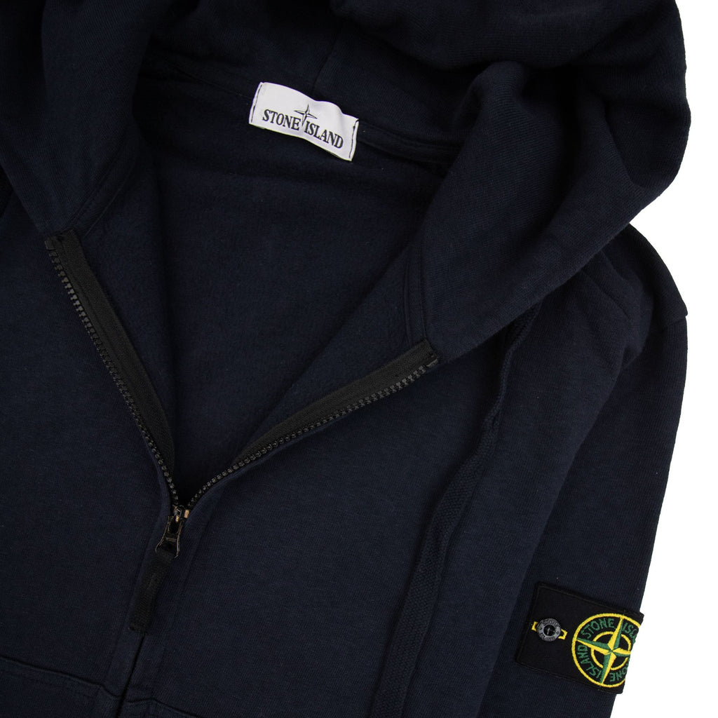 Stone Island Front Pocket Zip Up Sweatshirt Navy V0028