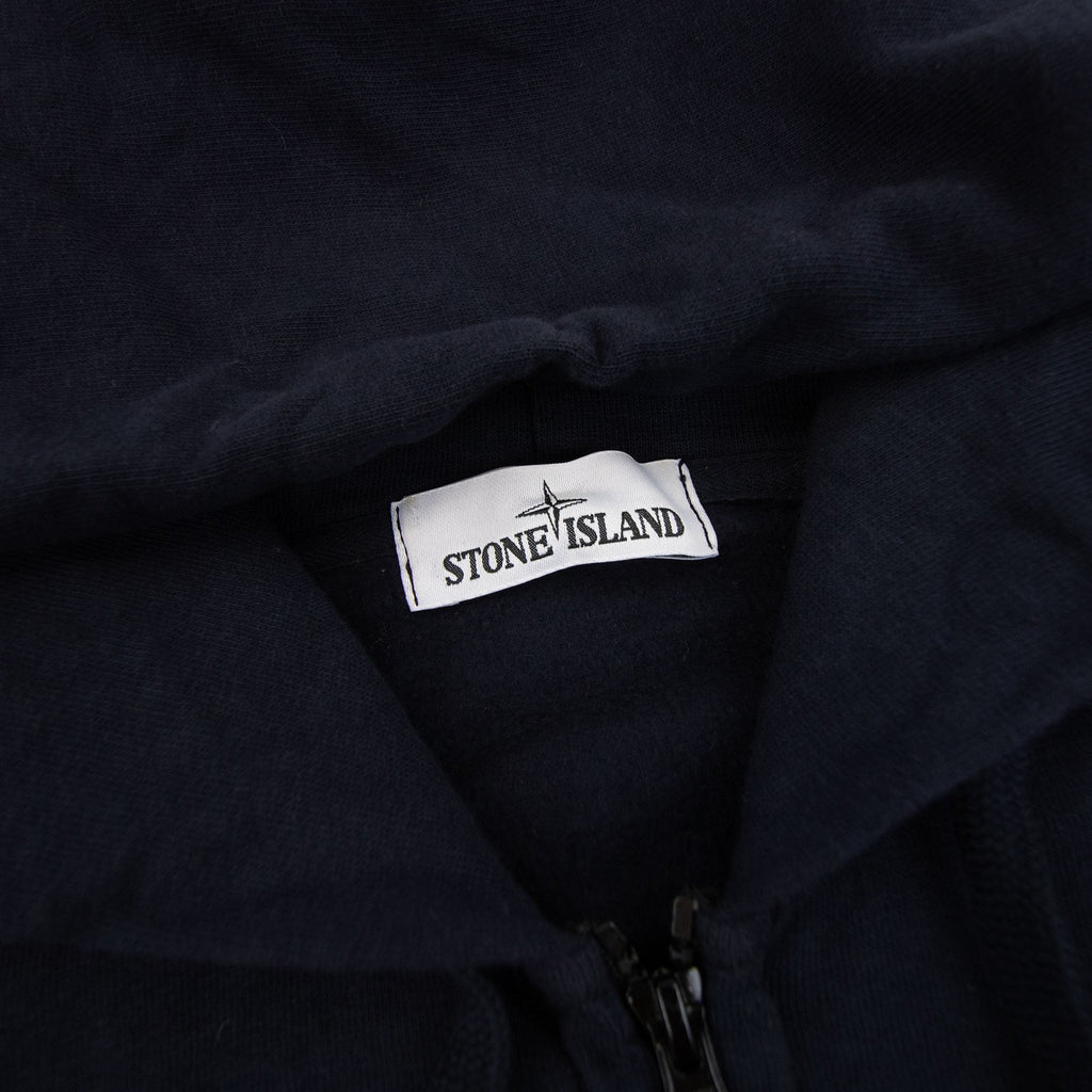 Stone Island Front Pocket Zip Up Sweatshirt Navy V0028