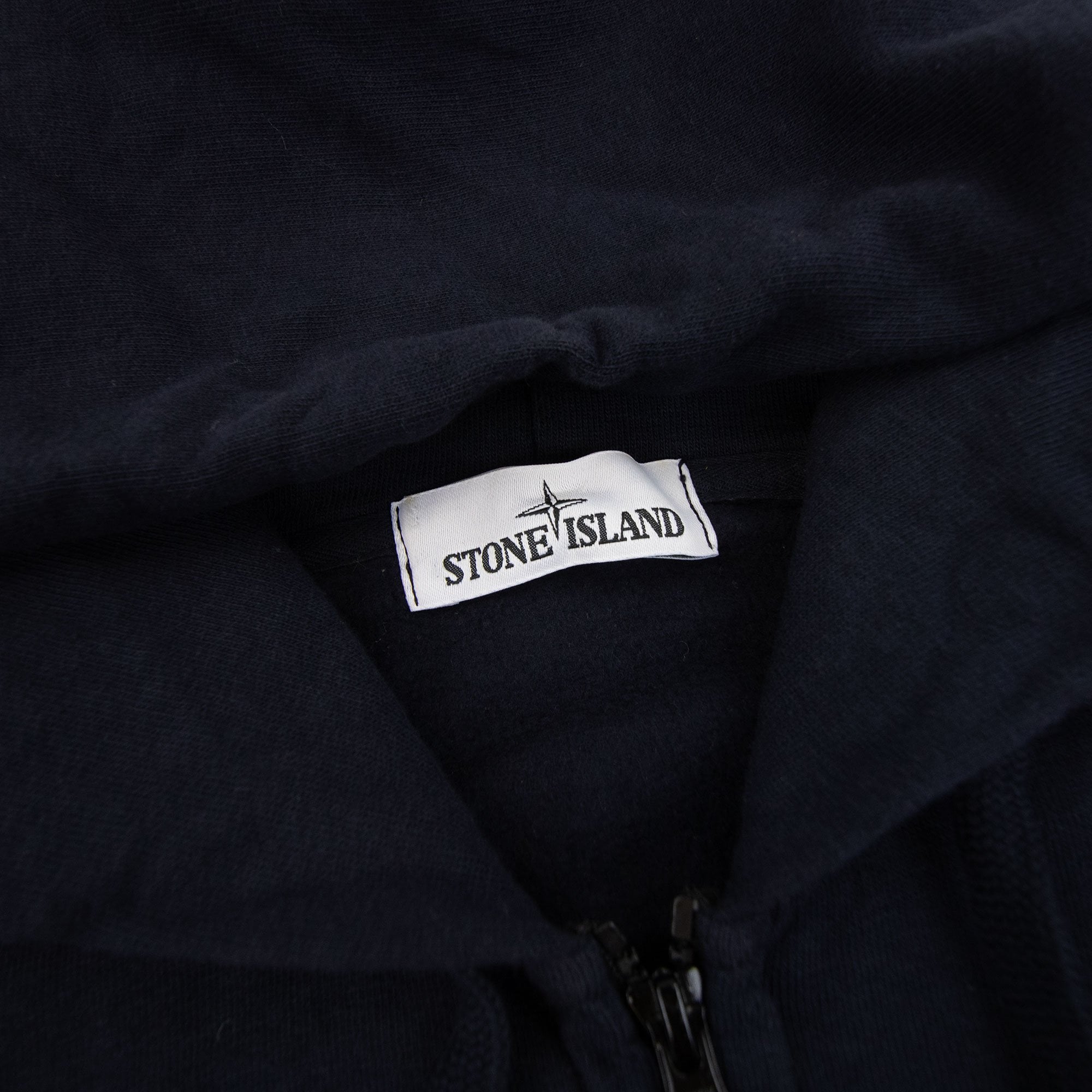 Stone Island Front Pocket Zip Up Sweatshirt Navy V0028