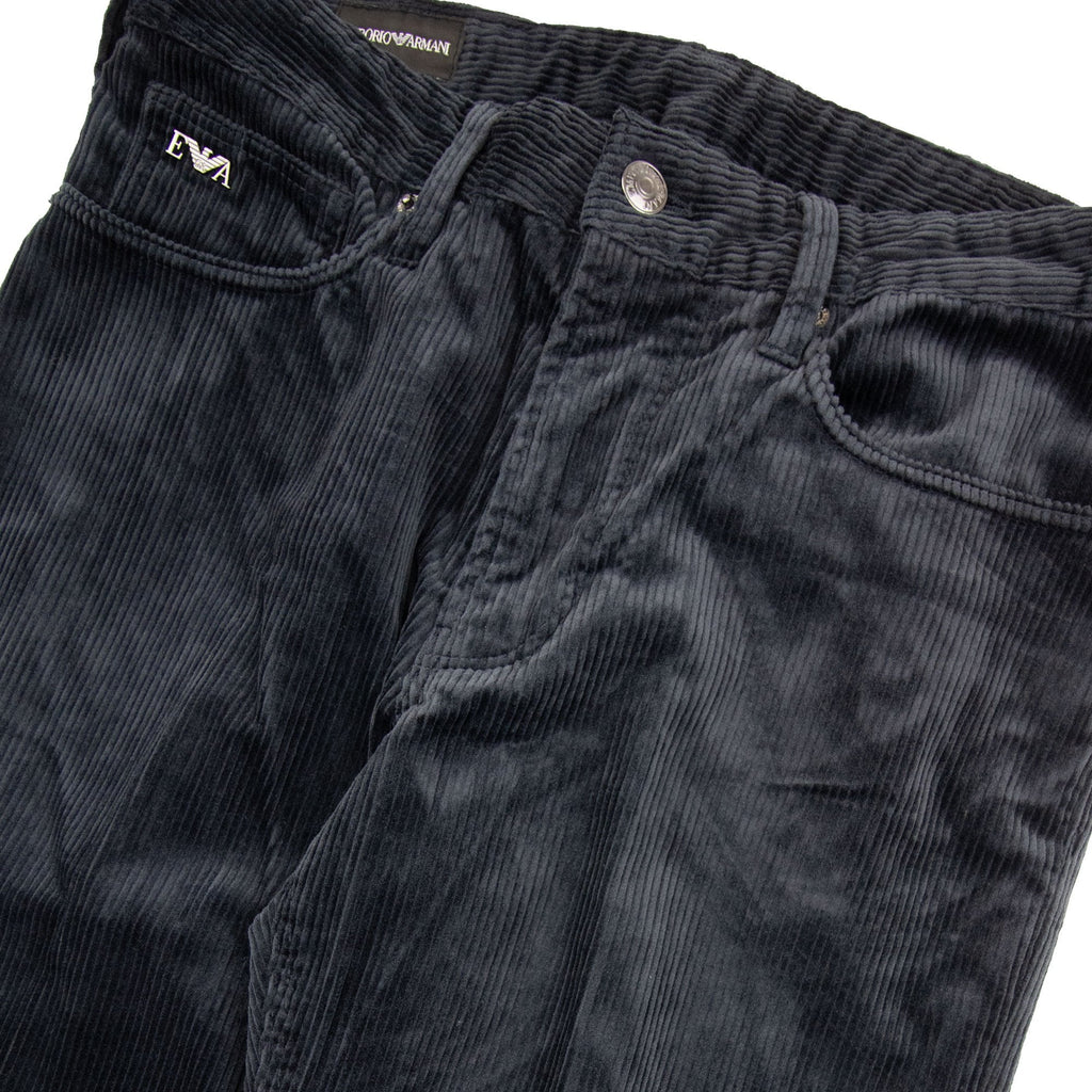 Emporio Armani J06 5 Pocket Corduroy Slim Fit Jean Navy Blue 0920