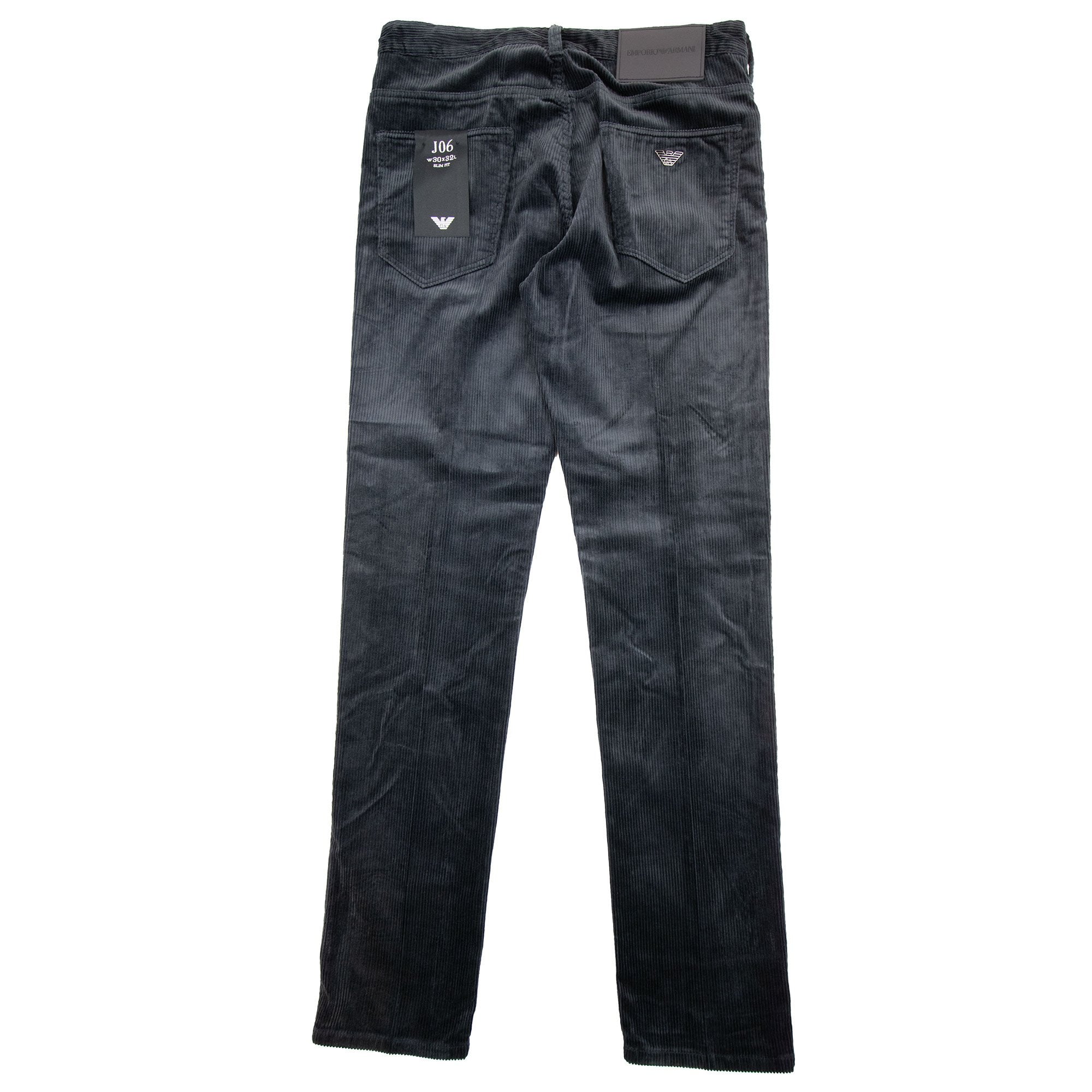 Emporio Armani J06 5 Pocket Corduroy Slim Fit Jean Navy Blue 0920