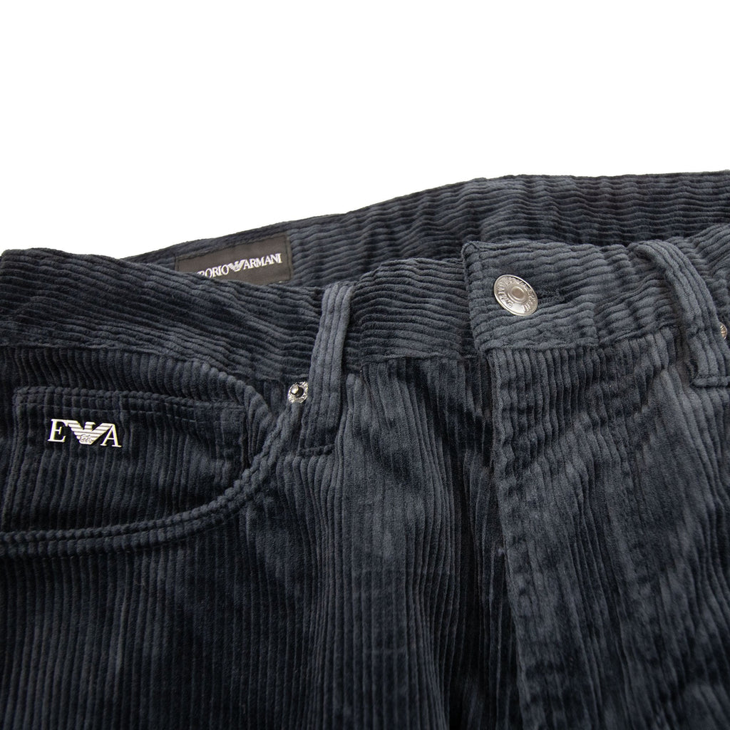 Emporio Armani J06 5 Pocket Corduroy Slim Fit Jean Navy Blue 0920