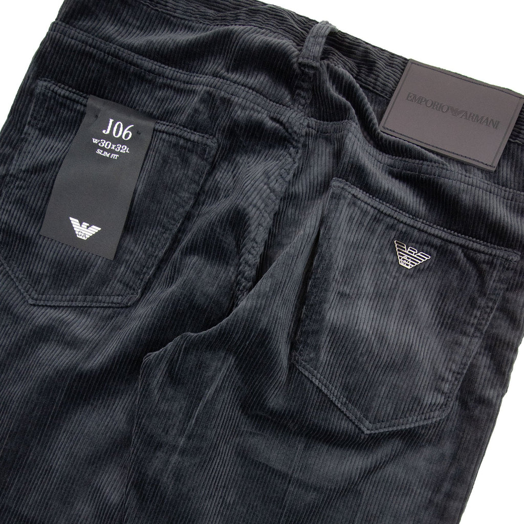 Emporio Armani J06 5 Pocket Corduroy Slim Fit Jean Navy Blue 0920