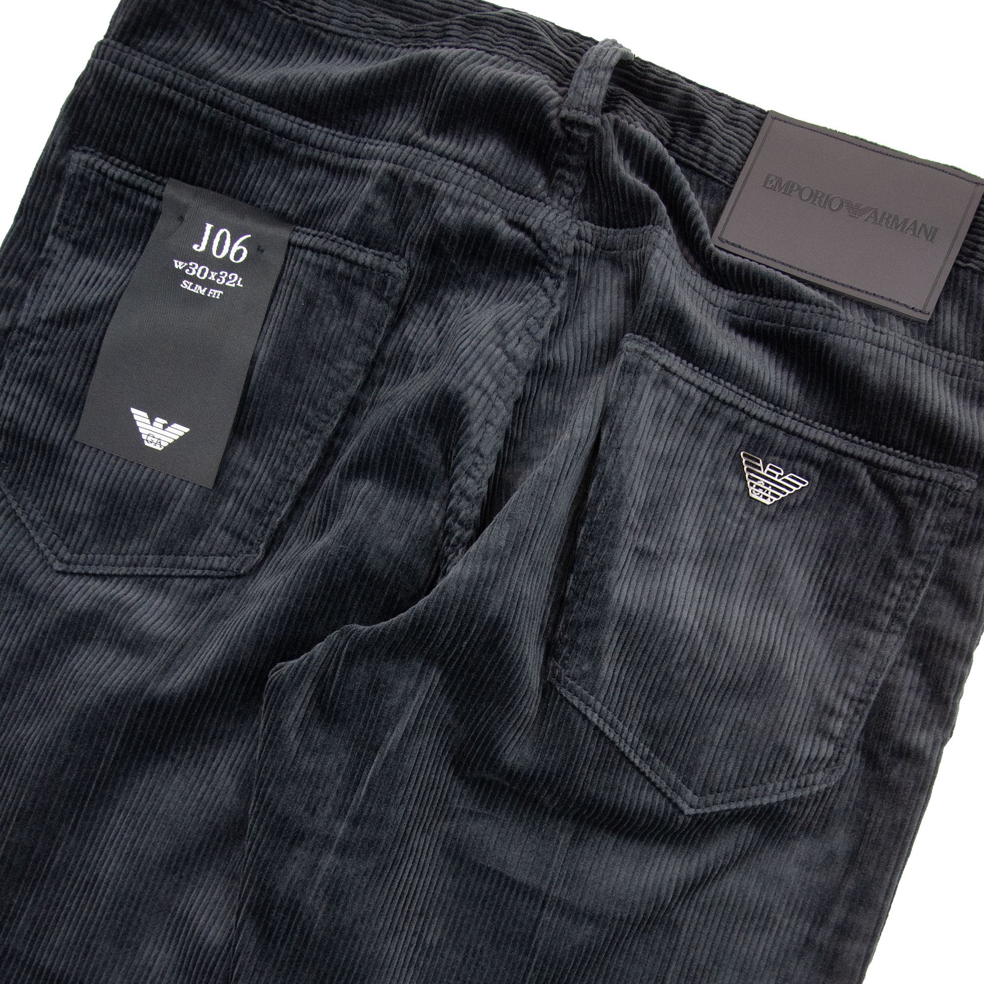 Emporio Armani J06 5 Pocket Corduroy Slim Fit Jean Navy Blue 0920