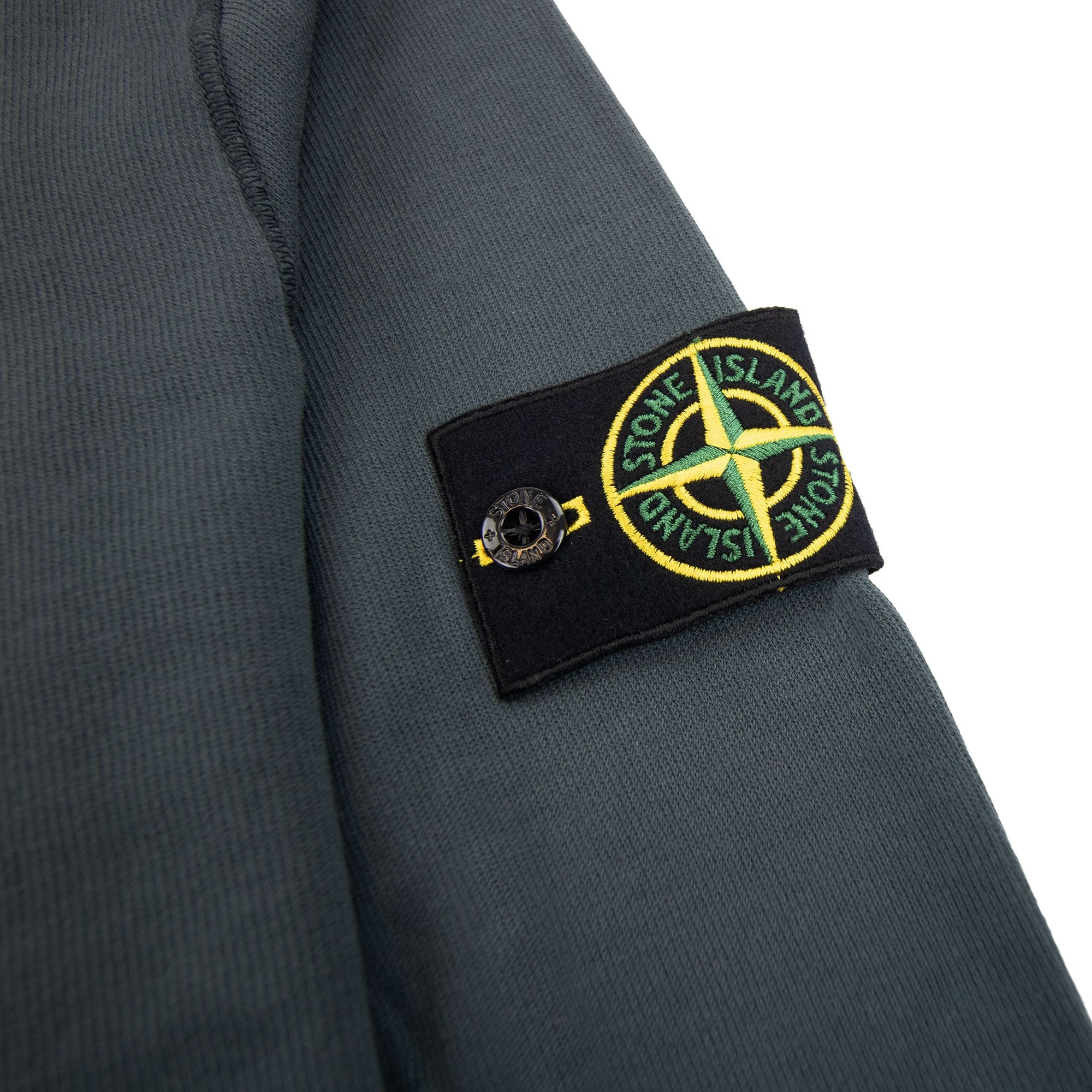 Stone Island Overlap Collar Full Zip Sweatshirt Grey V0063
