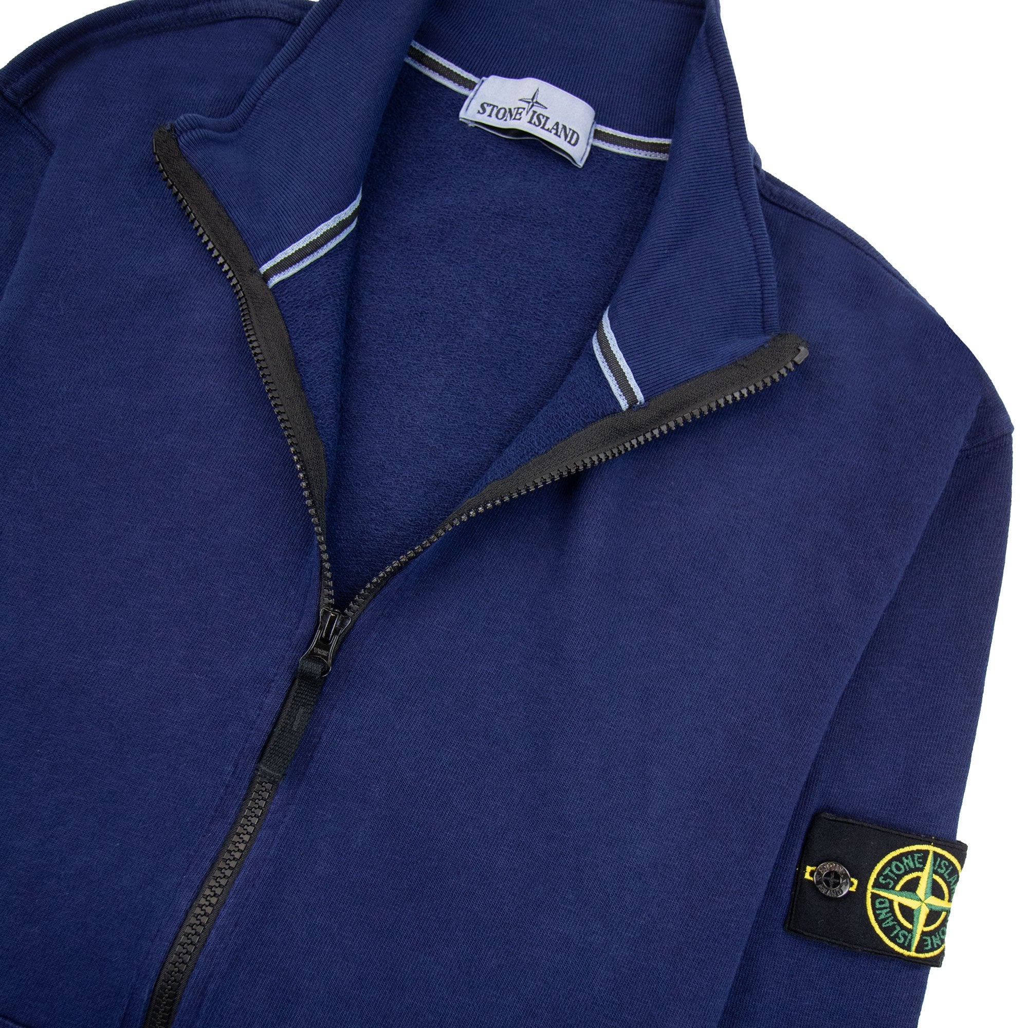 Stone Island T.c Dyed Full Zip Sweatshirt Blue Vo127