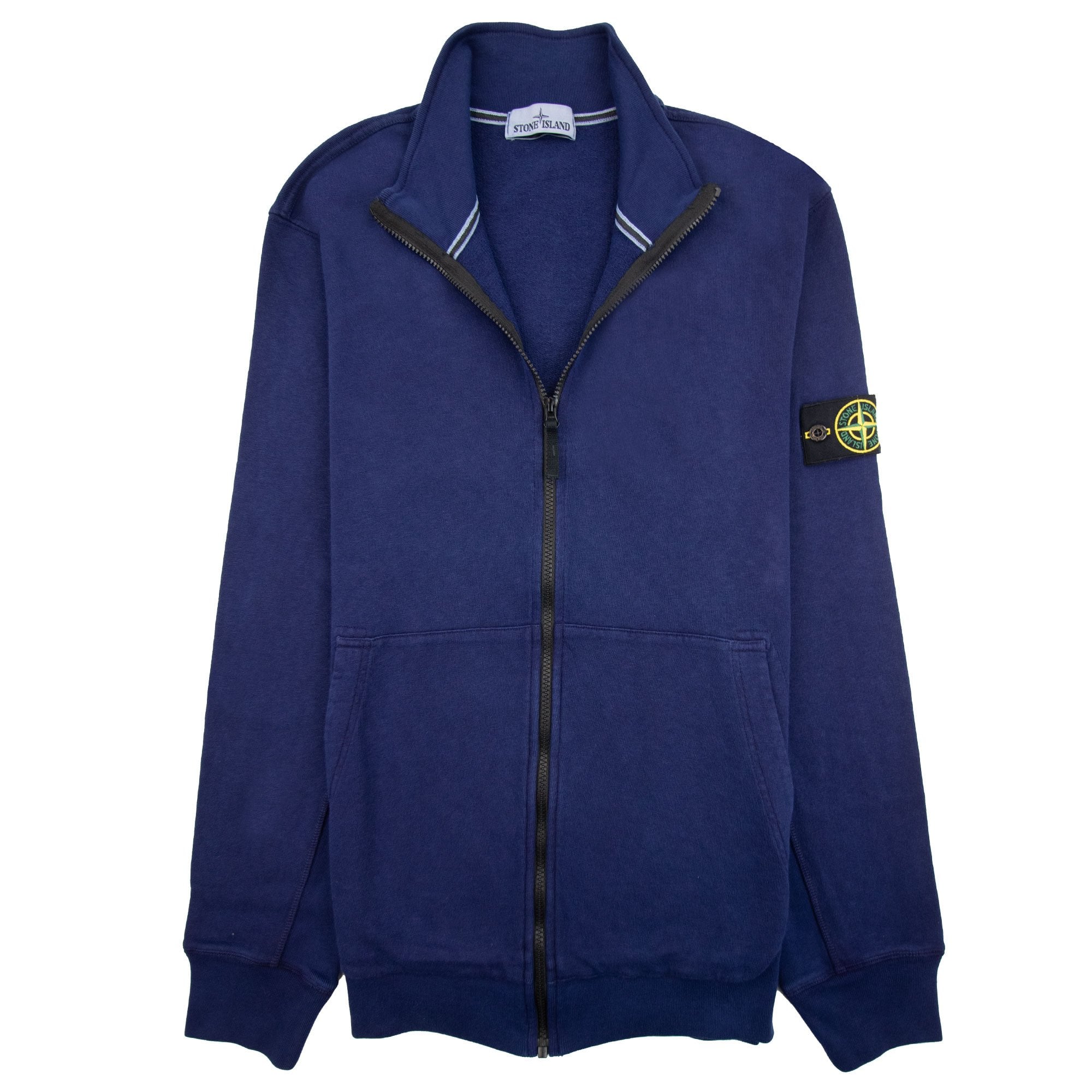 Stone Island T.c Dyed Full Zip Sweatshirt Blue Vo127