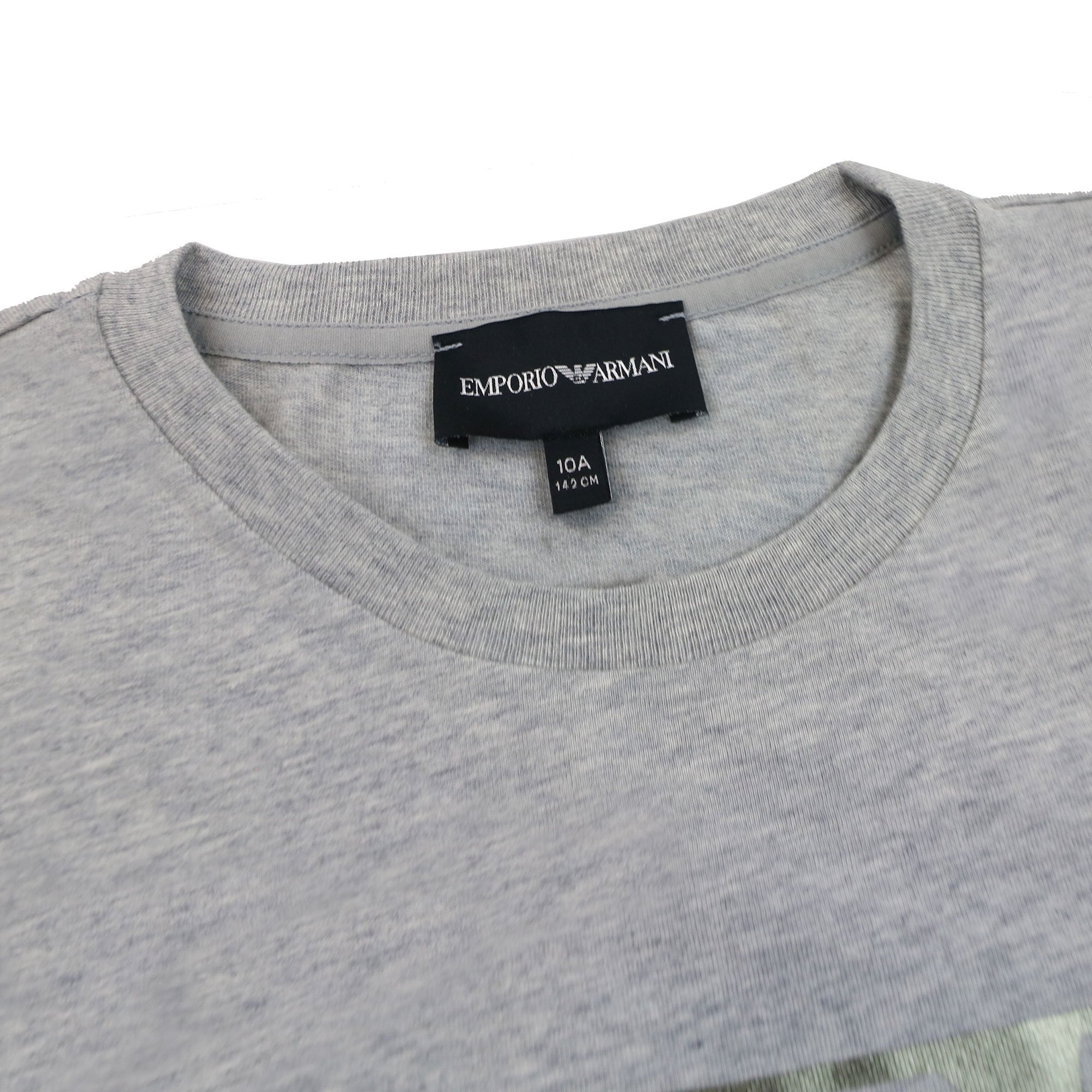 Emporio Armani Jnr T-shirt And Shorts Set With Metal Prints Grey/black