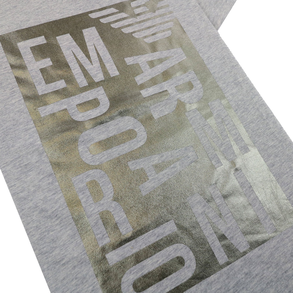 Emporio Armani Jnr T-shirt And Shorts Set With Metal Prints Grey/black