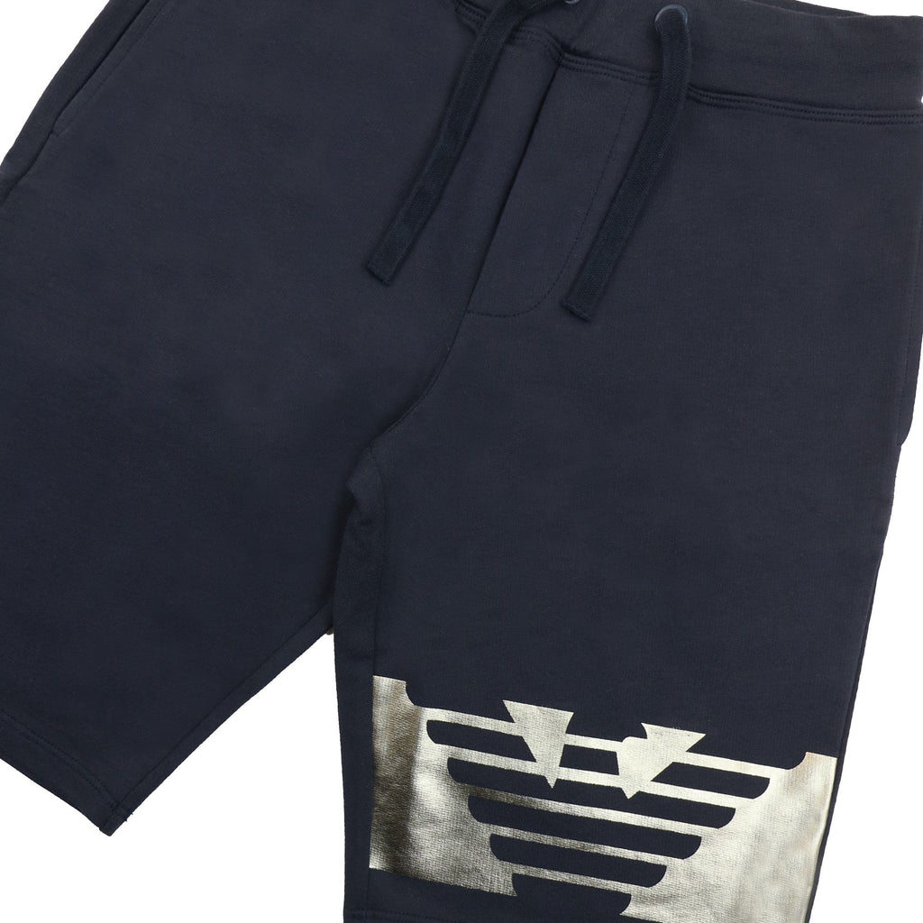 Emporio Armani Jnr T-shirt And Shorts Set With Metal Prints Grey/black