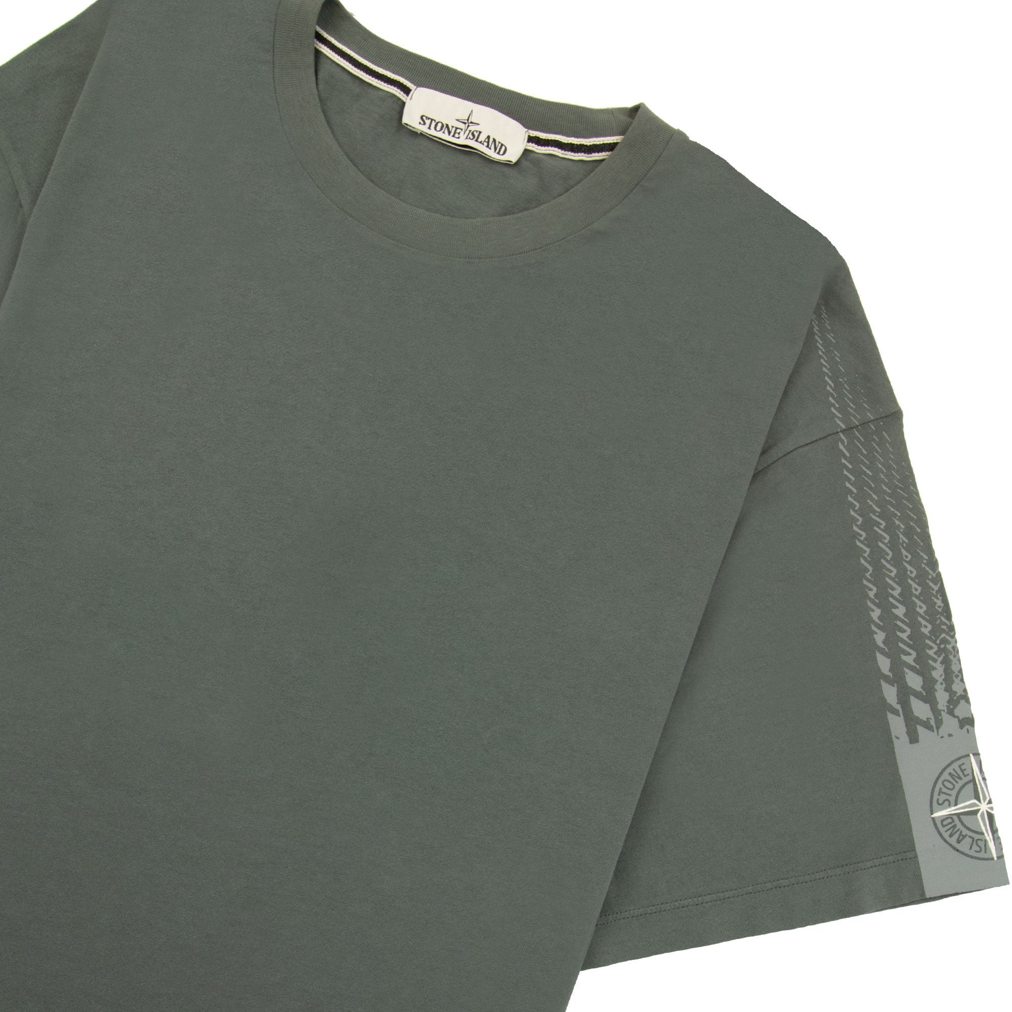 Stone Island Arm Compass Tshirt Dark Grey
