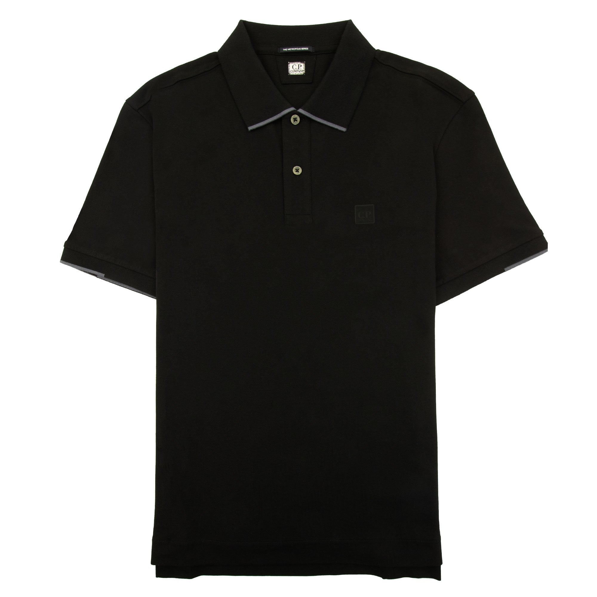 Cp Company Metropolis Series Stretch Piquet Polo Black 999