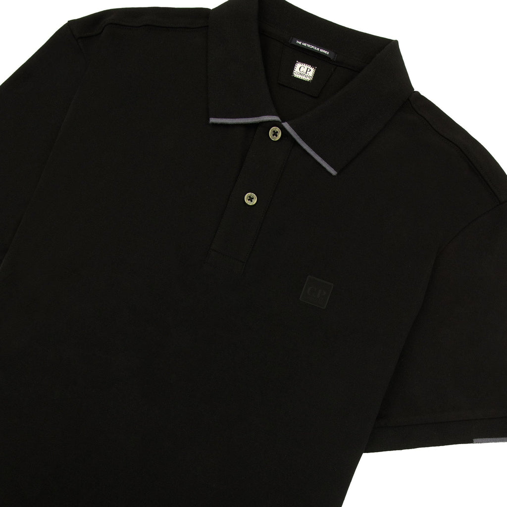 Cp Company Metropolis Series Stretch Piquet Polo Black 999