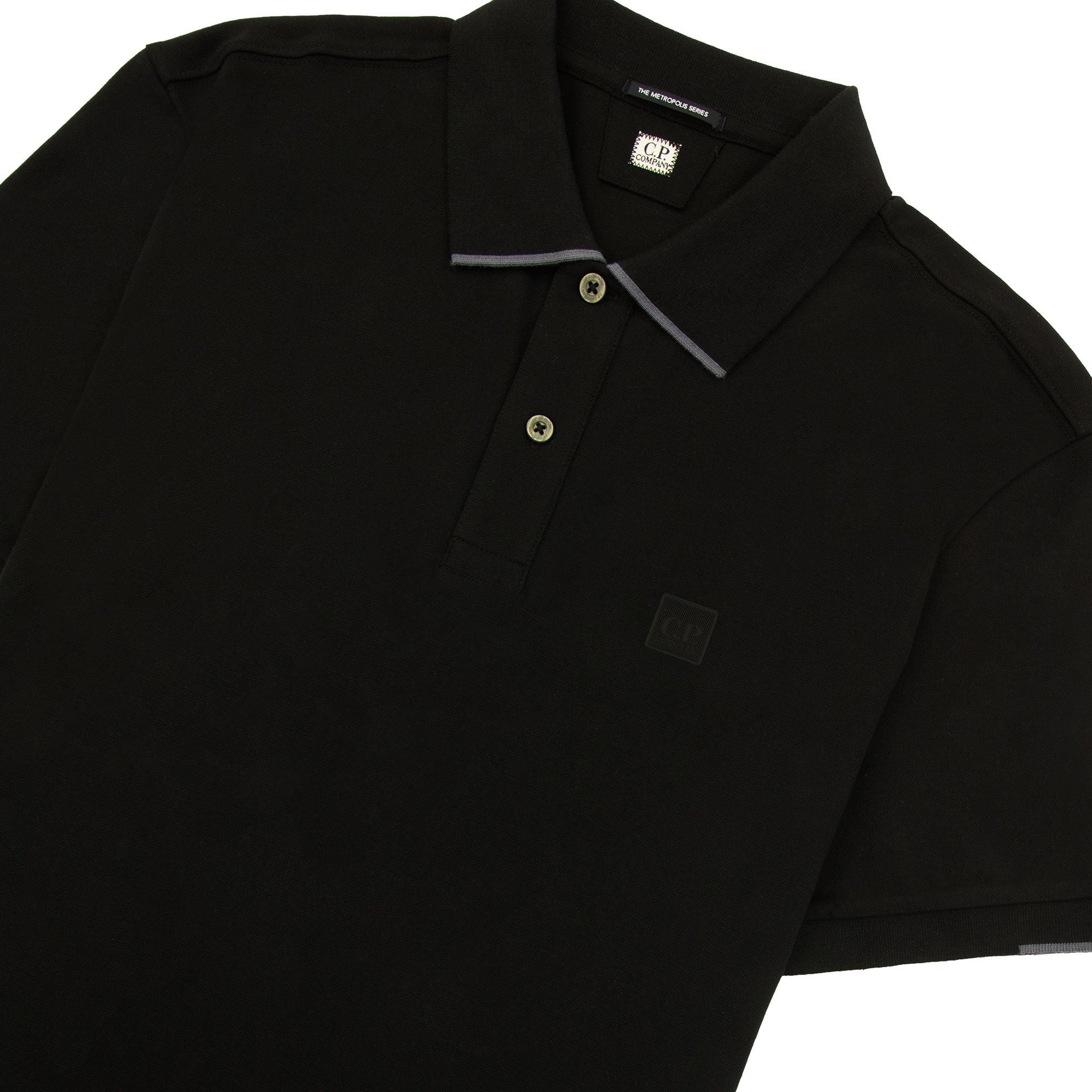 Cp Company Metropolis Series Stretch Piquet Polo Black 999
