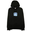 Cp Company Metropolis Series Stretch Fleece Graphic Logo Hooded Sweatshirt Black 999
