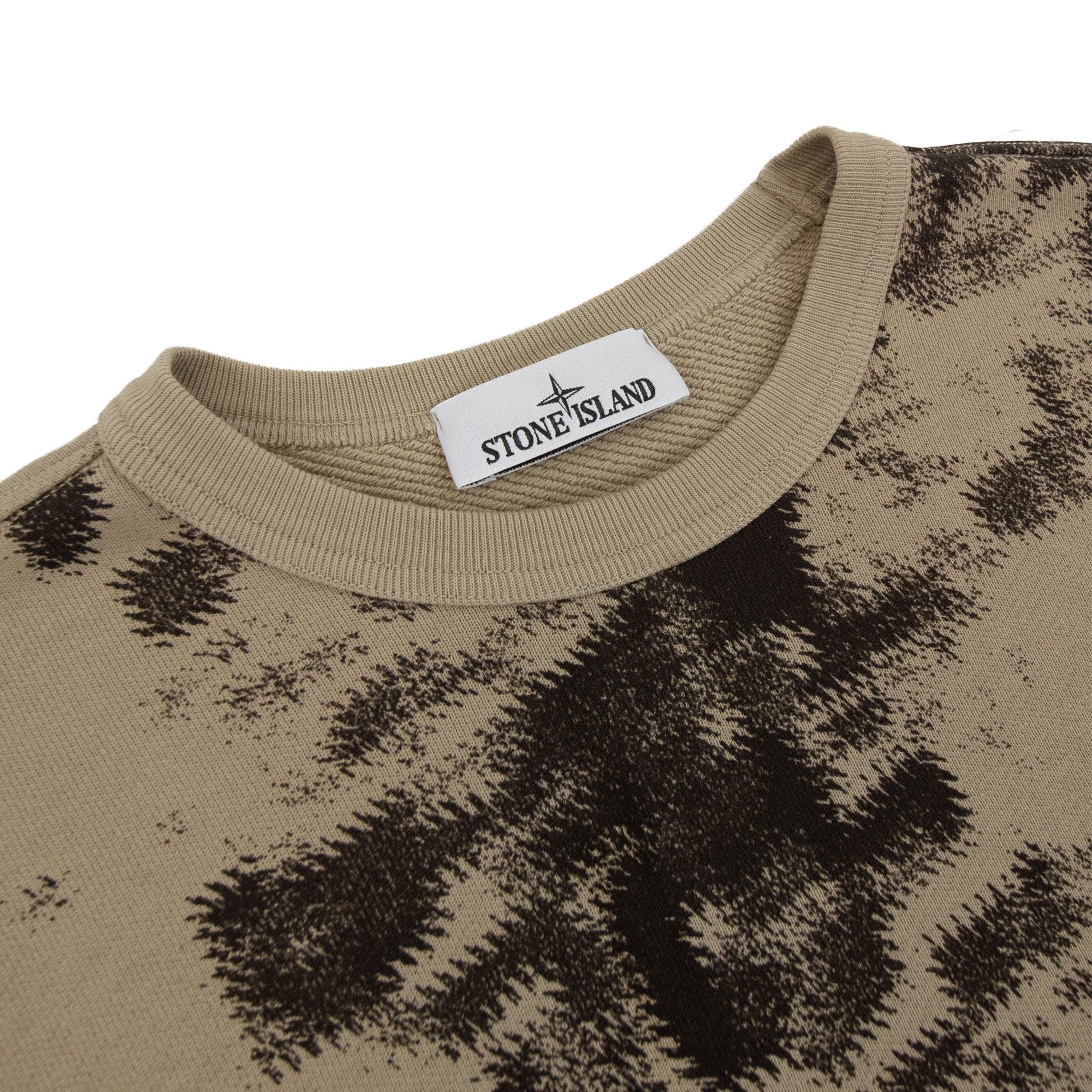 Stone Island 669e3 Camouflage Organic Cotton Diagonal Sweatshirt Dove Grey V0092