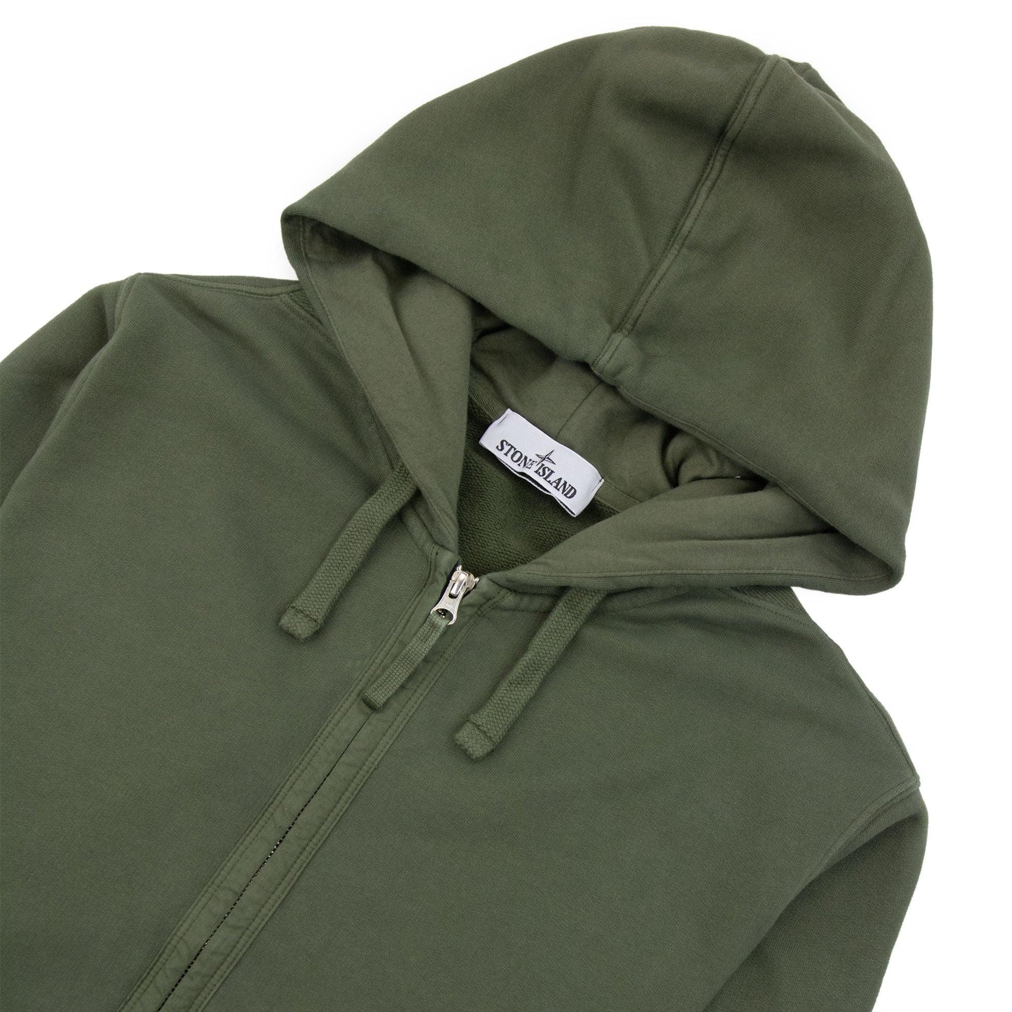Stone Island 63520 Brushed Organic Cotton Hoodie Khaki V0059
