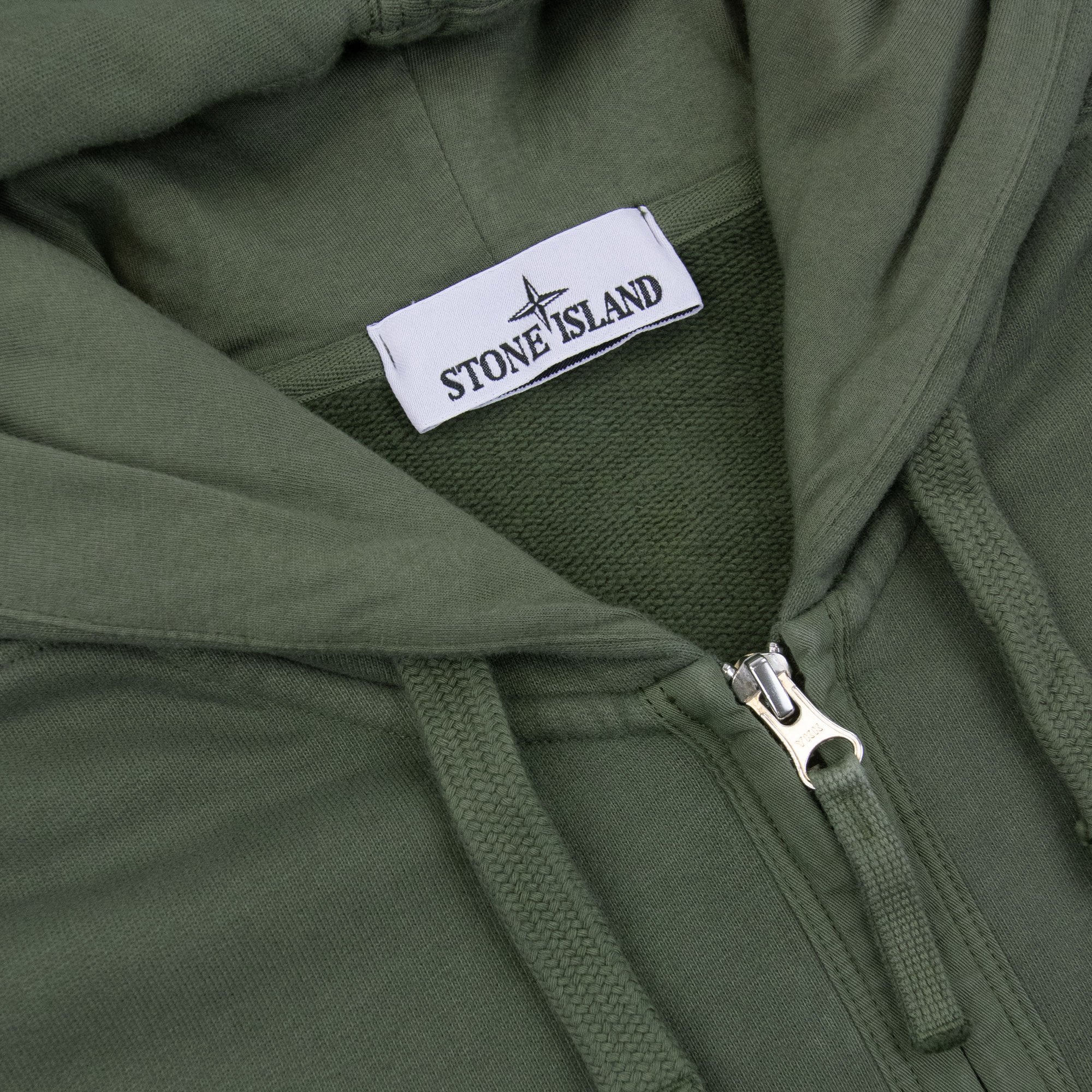 Stone Island 63520 Brushed Organic Cotton Hoodie Khaki V0059