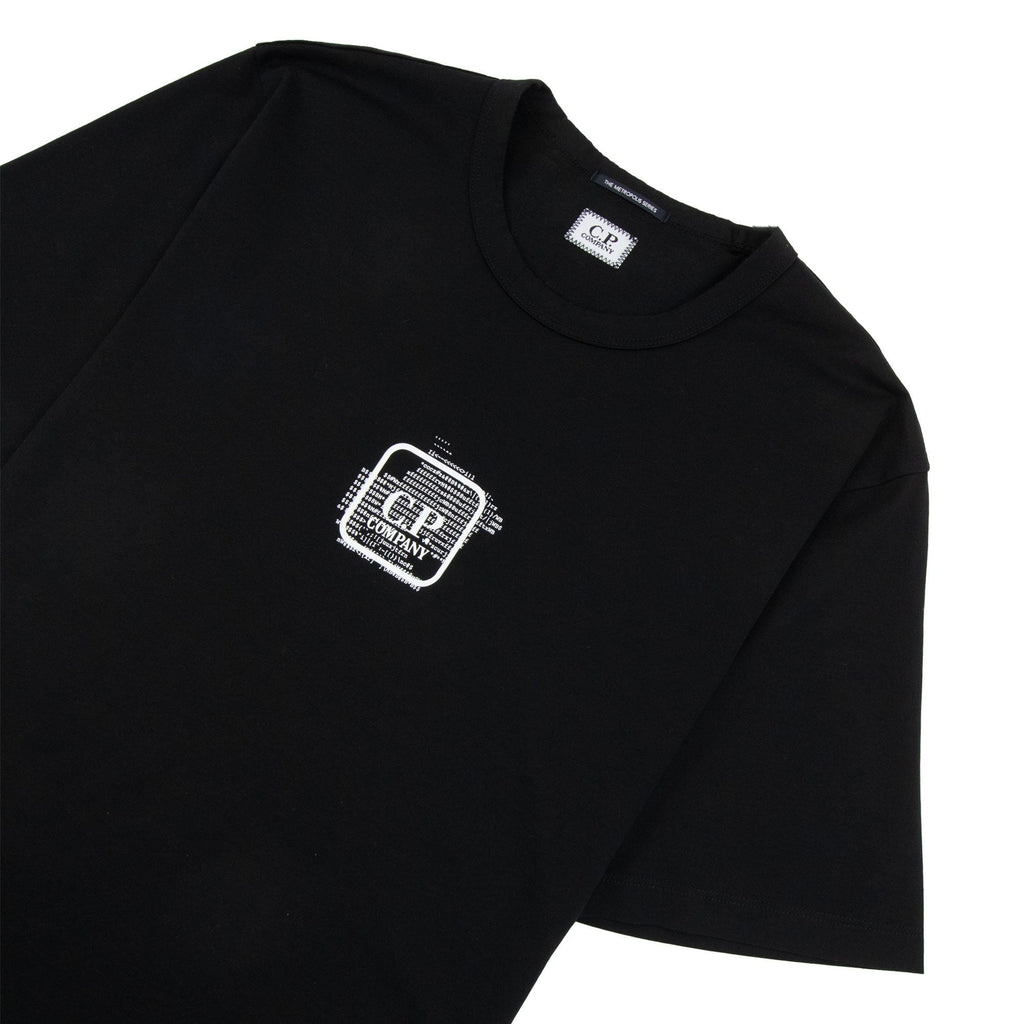 Cp Company Metropolis Series Mercerized Blurred Logo Graphics T-shirt Black 999