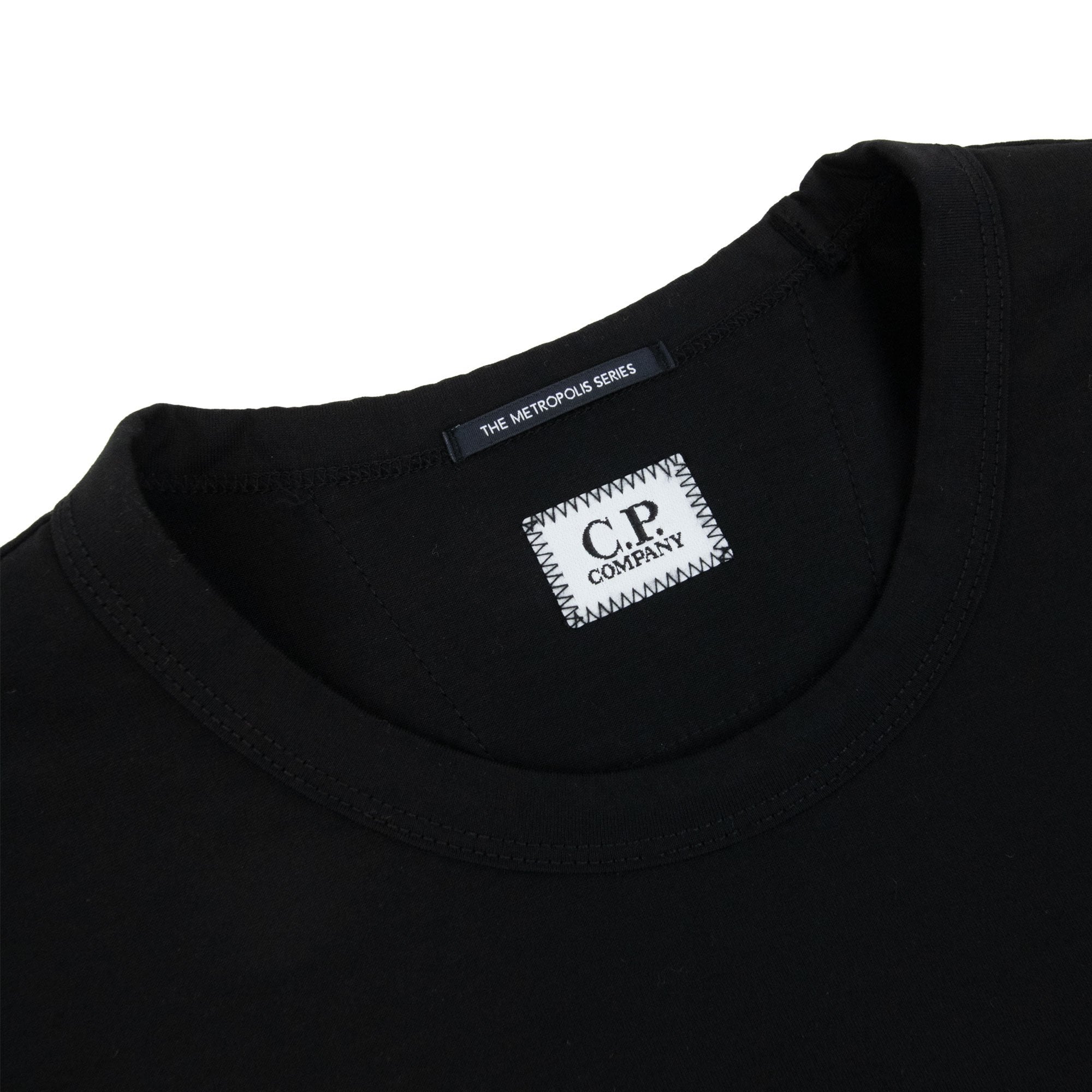 Cp Company Metropolis Series Mercerized Blurred Logo Graphics T-shirt Black 999
