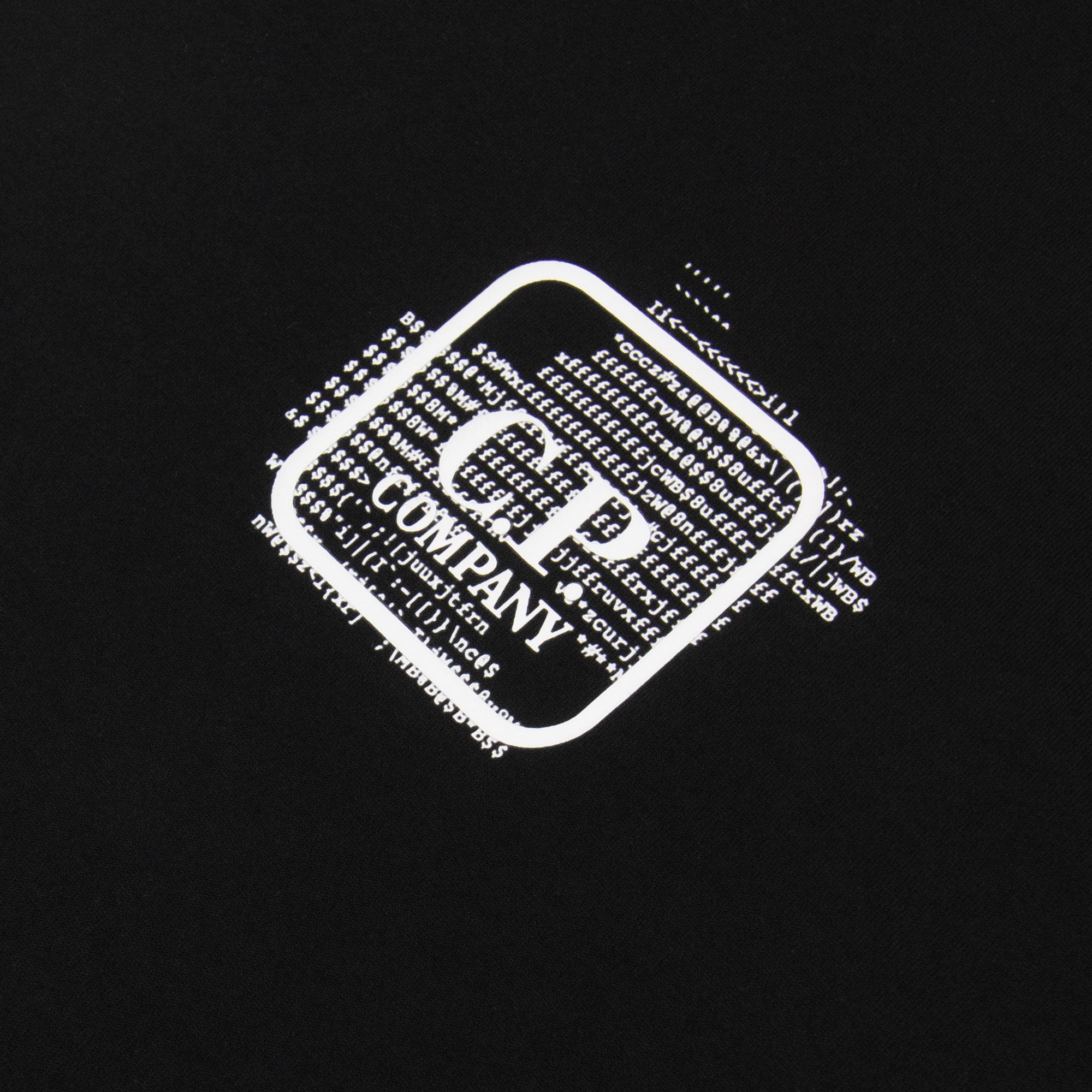 Cp Company Metropolis Series Mercerized Blurred Logo Graphics T-shirt Black 999