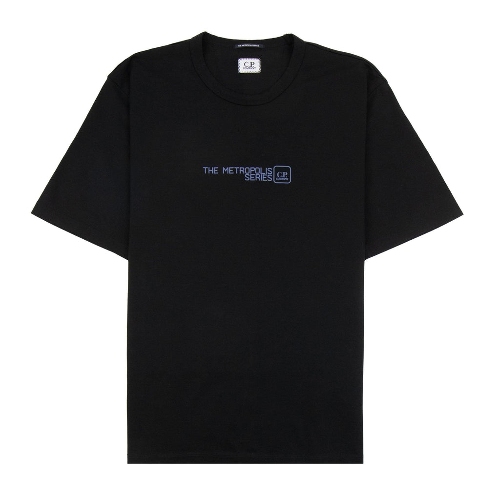 Cp Company Metropolis Mercerized Urban Graphics T Shirt Black 999