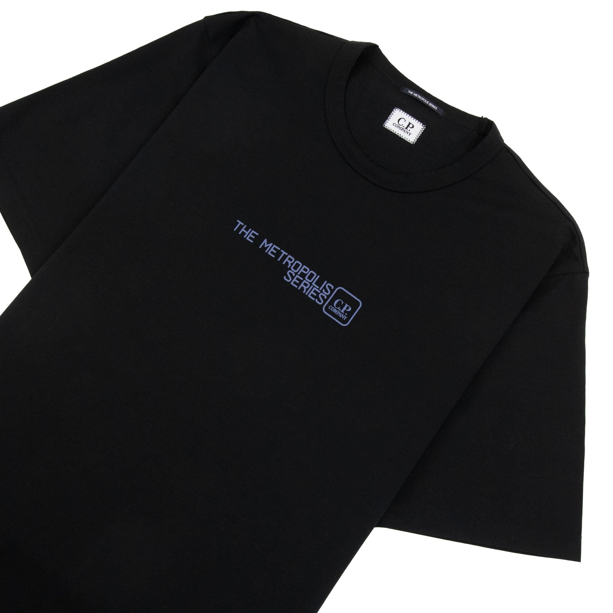 Cp Company Metropolis Mercerized Urban Graphics T Shirt Black 999