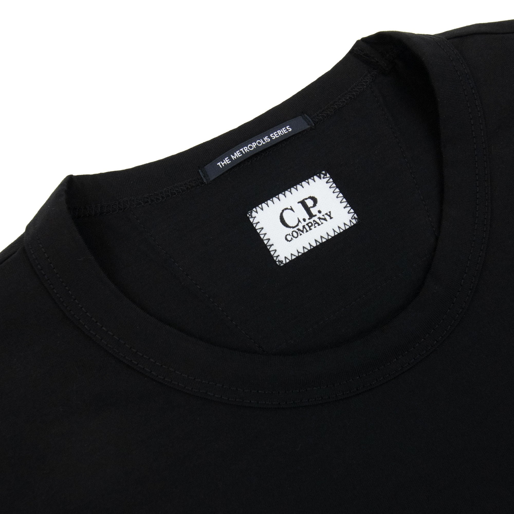 Cp Company Metropolis Mercerized Urban Graphics T Shirt Black 999