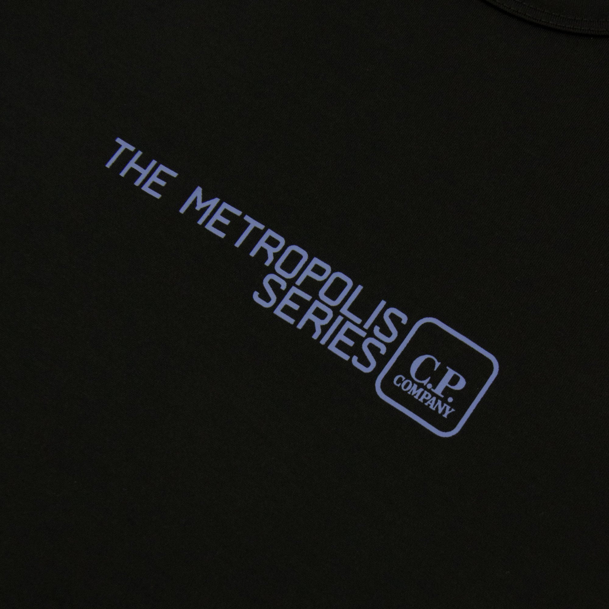 Cp Company Metropolis Mercerized Urban Graphics T Shirt Black 999