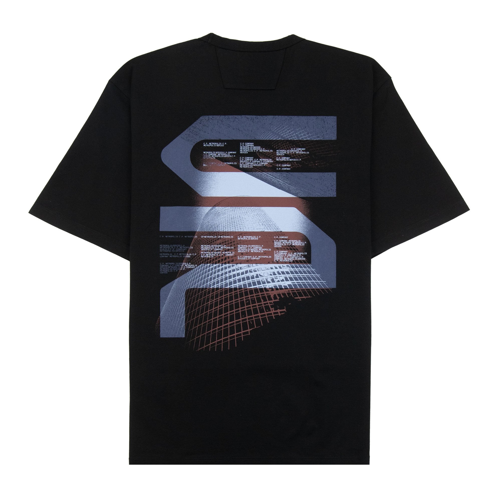 Cp Company Metropolis Mercerized Urban Graphics T Shirt Black 999