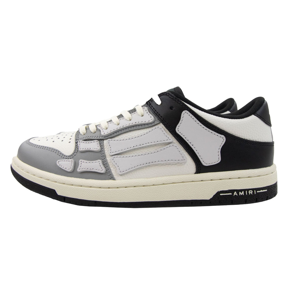 Amiri Skel Panelled Leather Low-top Trainers Black/grey