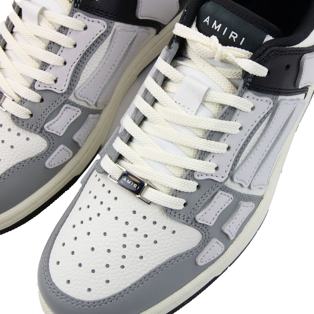 Amiri Skel Panelled Leather Low-top Trainers Black/grey